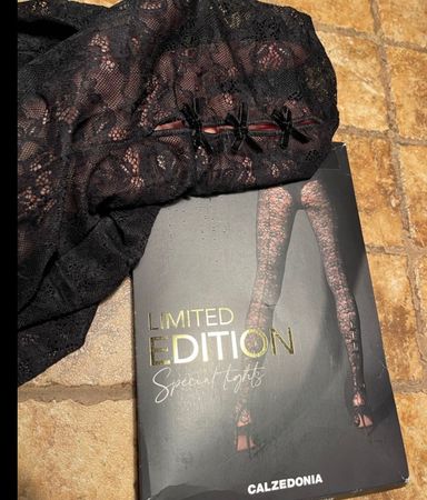 Calzedonia collant di bel pizzo-Limited Collection-tg L👌new