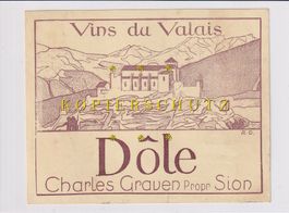 Etikette für Wein - Dôle (Valais) /bd
