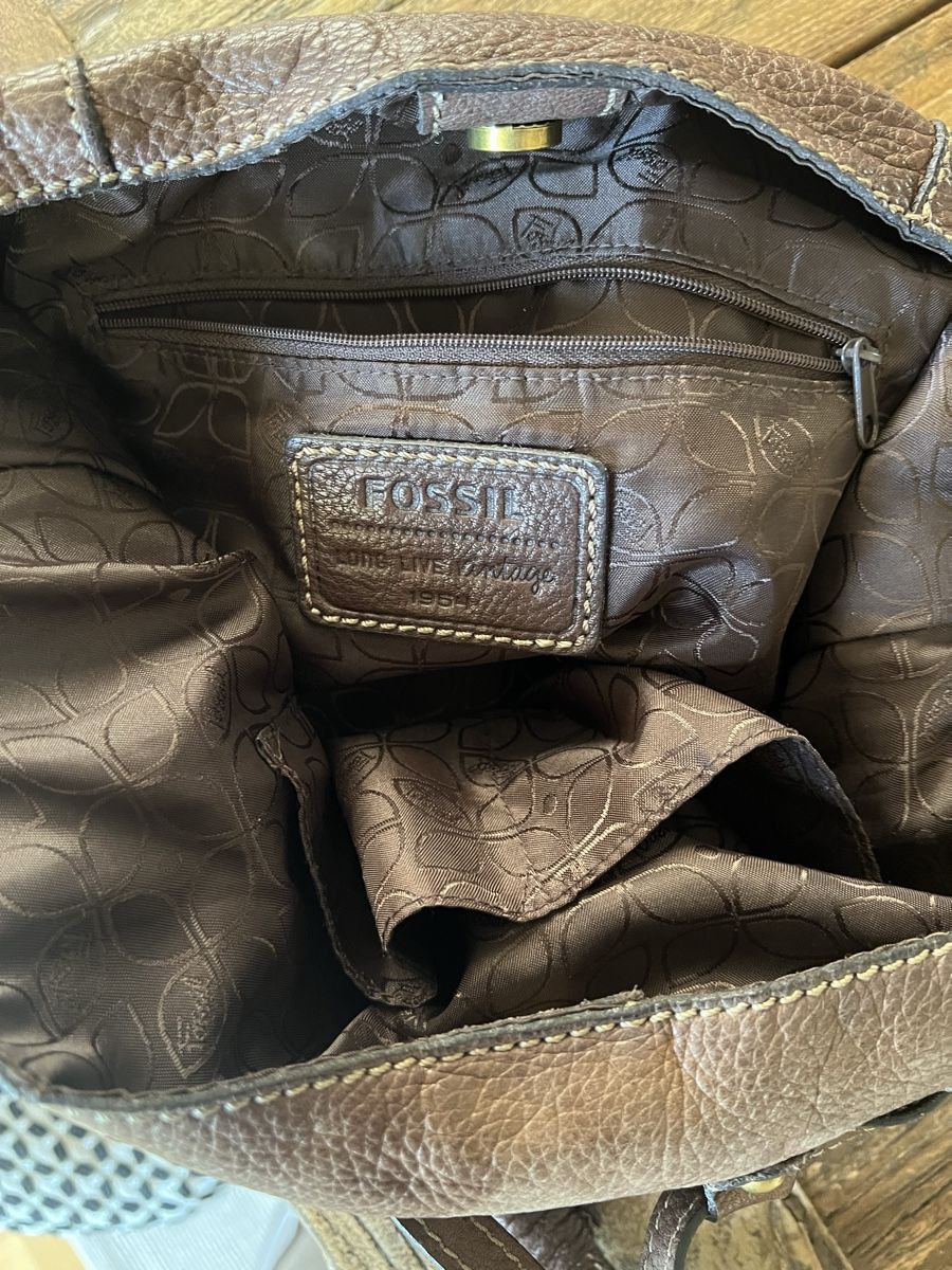 Fossil Taschen für Damen: Fossil Ledertasche braun, Schultertasche – Gebraucht aus Lausen von Mysli1 5