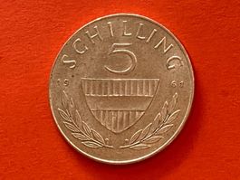 5 Schilling 1961 Oesterreich Silber