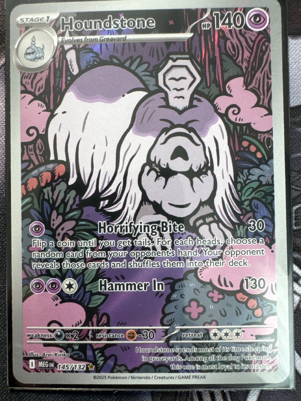 Pokémon Carte collezionabili: Houndstone MEG145 EN - Mega Evolution – Nuovo (secondo la descrizione) da Wil SG venduto da Prof.Eich