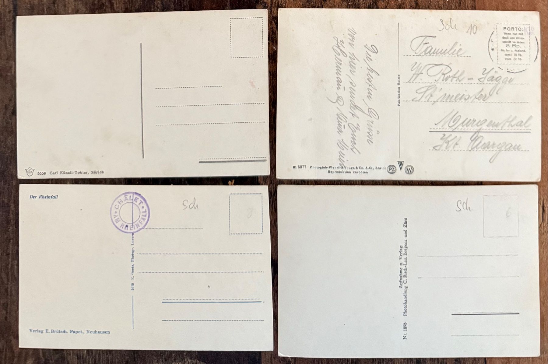 Cartoline postali: AK: 4X Rheinfall – Usato da Lutry venduto da Ediego 1