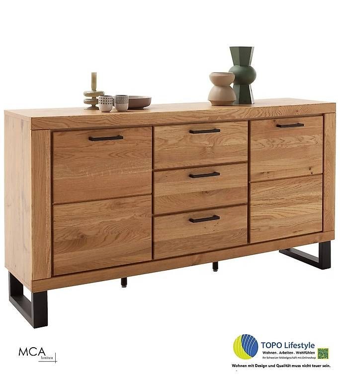Commodes: Kambo 01 Wildeiche Sideboard 159 cm – Neuf (Voir description) à Lichtensteig par pascalporchet