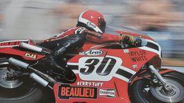 Plakat Yamaha Racing Taylor White TZ 750  Berry Tuft 64/90cm
