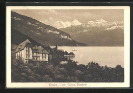 AK Gunten, Hotel Eden, Elisabeth, 1926