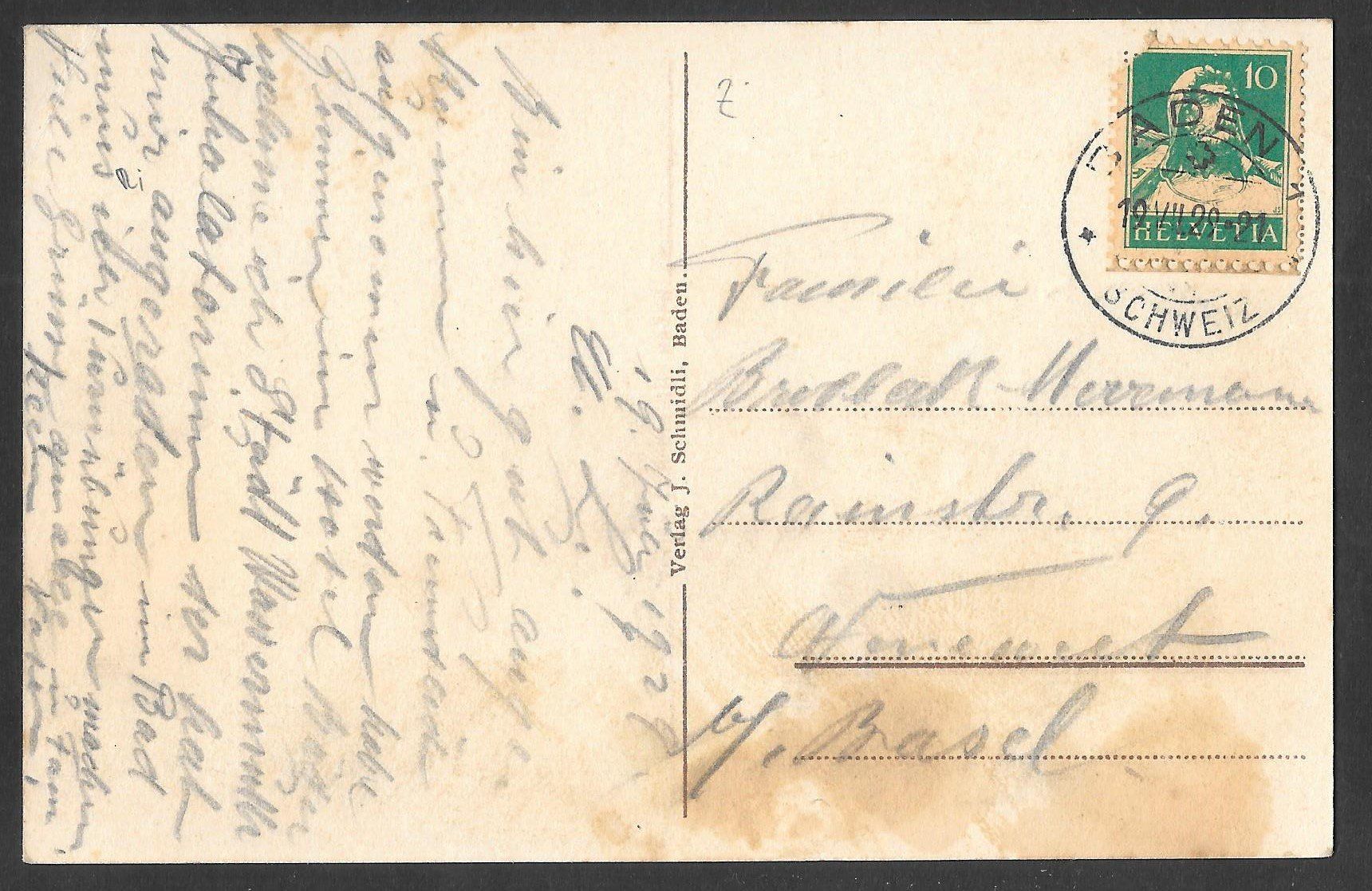 Cartoline postali: Baden Hotel Sonne Pension – Usato da Olten venduto da clotaldi 1