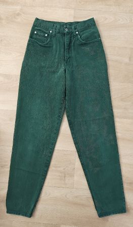 High Waisted Green Jeans S