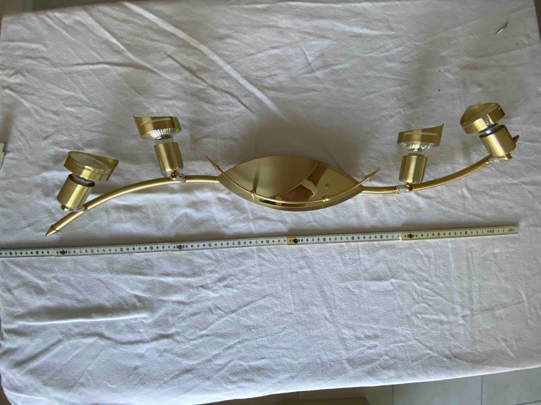 Lampadari & plafoniere: Schöne Vierstrahlige Wand-/Deckenlampe goldfarben – Usato da Maur venduto da privat101 1