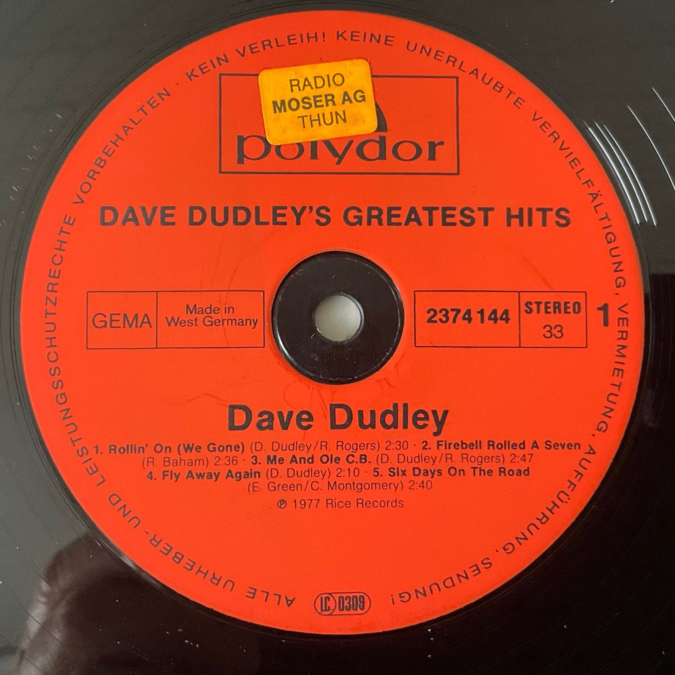 Dischi in vinile: Dave Dudley | Greatest Hits | 1977 – Usato da Hasle b. Burgdorf venduto da Zappizepp 2