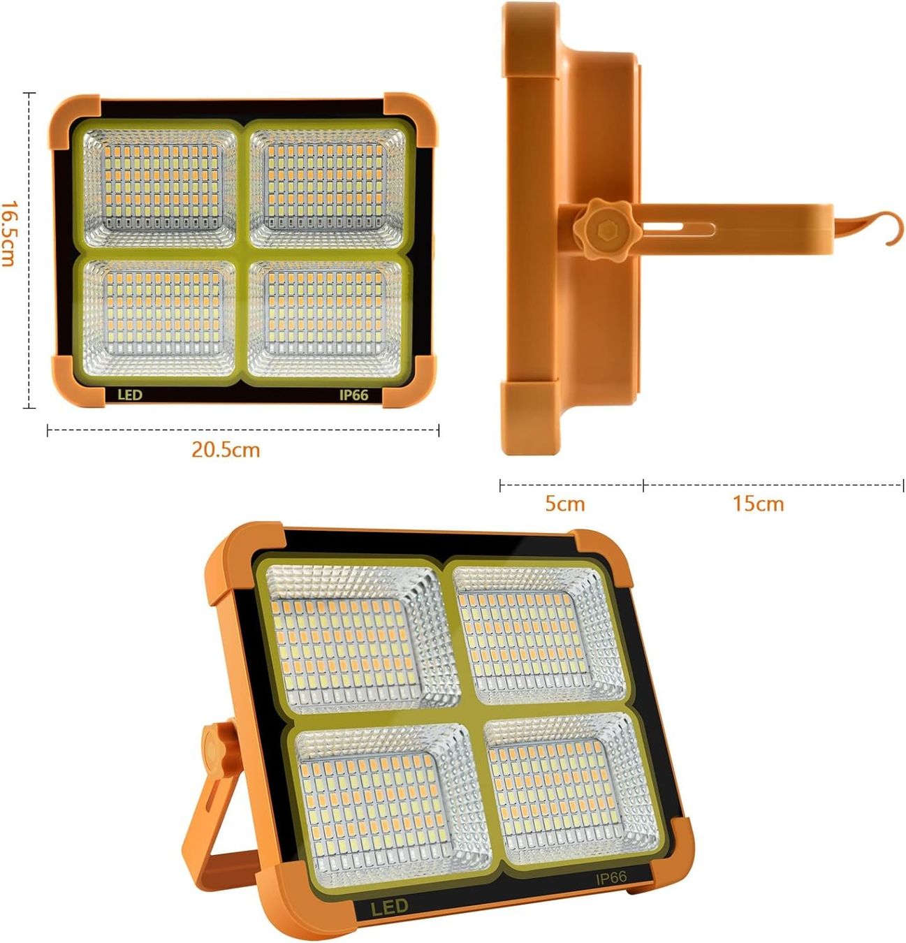 Lampade: 100W LED Solar Strahler mit 288 LED-Perlen – Nuovo e nell'imballaggio originale da Châtelaine venduto da topshop.switzerland 2