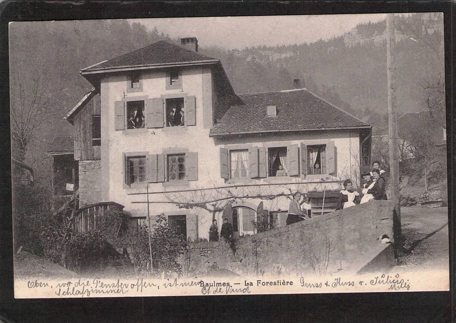 Ansichtskarten: Baulmes VD , La Forestière , gel. 1910 – Gebraucht aus Reichenburg von Pipo-67