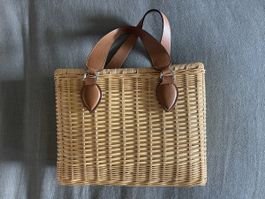 Korb Tasche Coccinelle Rattan & Leder