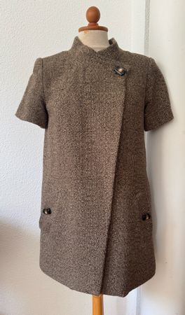 Veste manteau (fait sur mesure) brun texturé taille 36