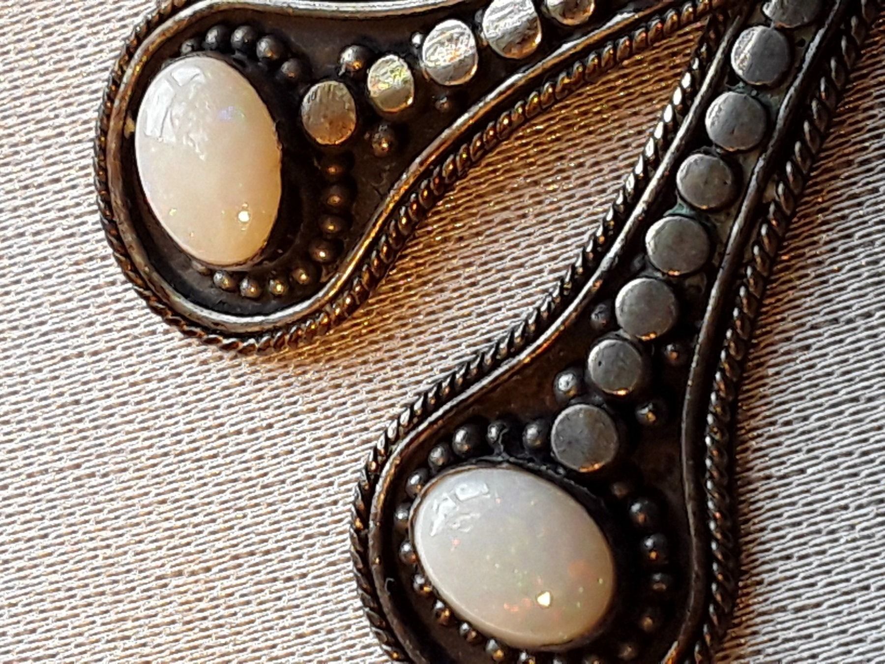 Orecchini pendenti & Orecchini a lobo: Alte Sterling Silber OPAL Ohrhänger – Usato da Zürich venduto da philpip 2
