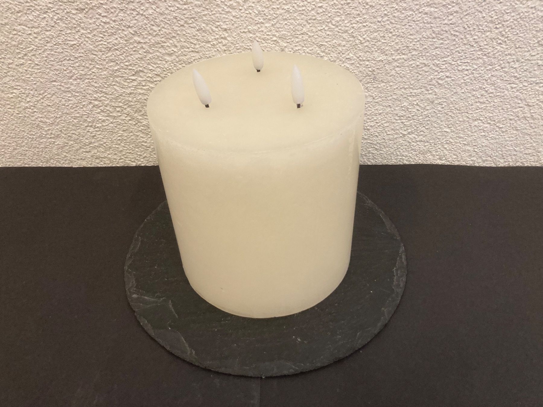 Kerzen: LED Echtwachs 3-Docht Kerze, 15 x 15 cm, creme,Timerfunktion – Neu und originalverpackt aus Neuenhof von jorogo