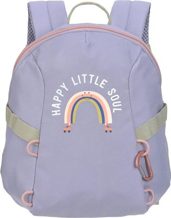 Lässig Kinderrucksack mit Regenbogen Motiv, Lila pastell