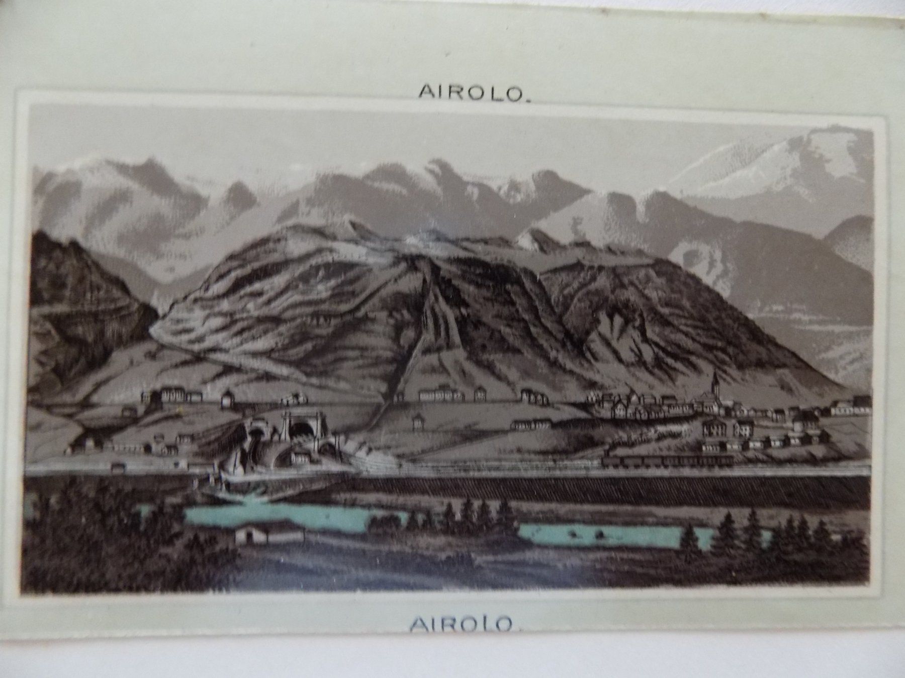 Incisioni: Airolo Chromolithographie – Usato da Risch venduto da Antikfee 2