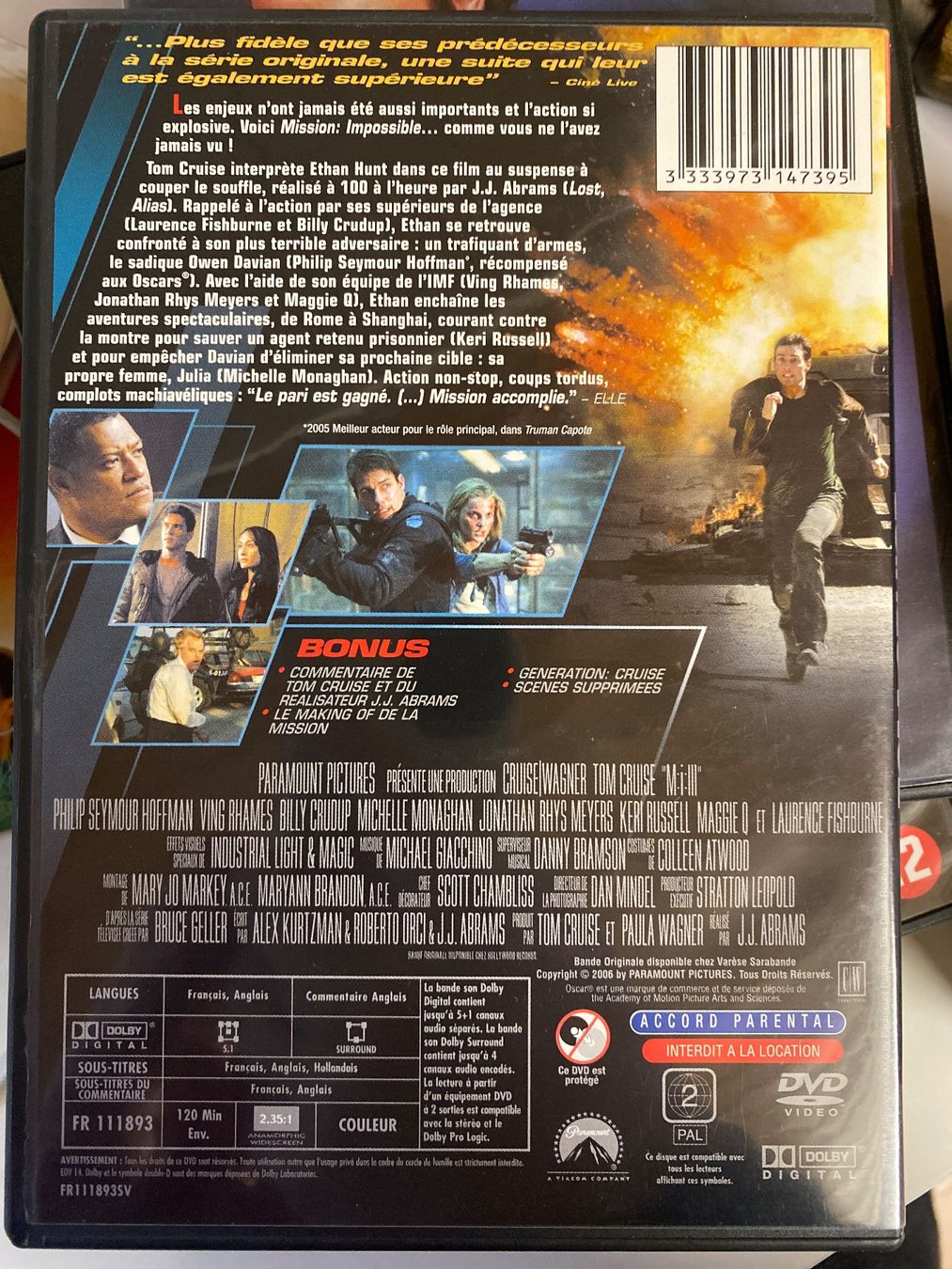Tutti i DVDs: DVD - Mission Impossible 3 - Tom Cruise – Usato da Le Brassus venduto da cinema13 1