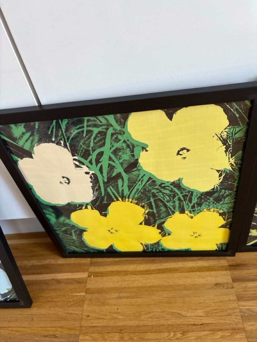 Poster & Bilder: 4 x Andy Warhol Blumen Bilder   Set  mit Rahmen neu – Neu (gemäss Beschreibung) aus Zürich von Sundaygirl 3