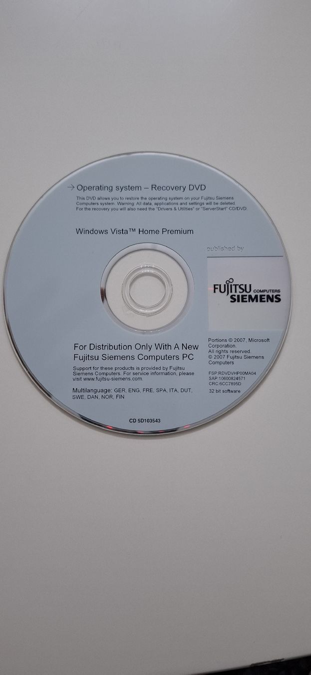Microsoft Software: Windows Vista Home Premium – Usato da Netstal venduto da Ivan0007