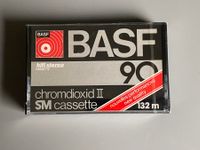 1 Stk. BASF 90 Musikkassette Chromdioxid II SM Cassette