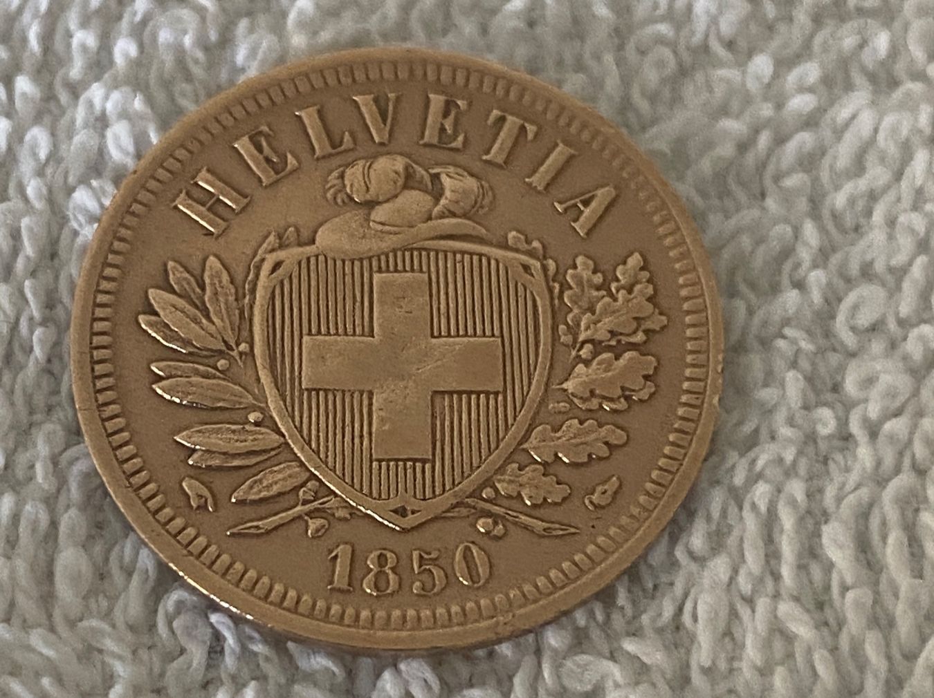 Tutti le monete: 2 centimes/Rappen 1850 A Abart – Usato da Nyon venduto da Ilmi09