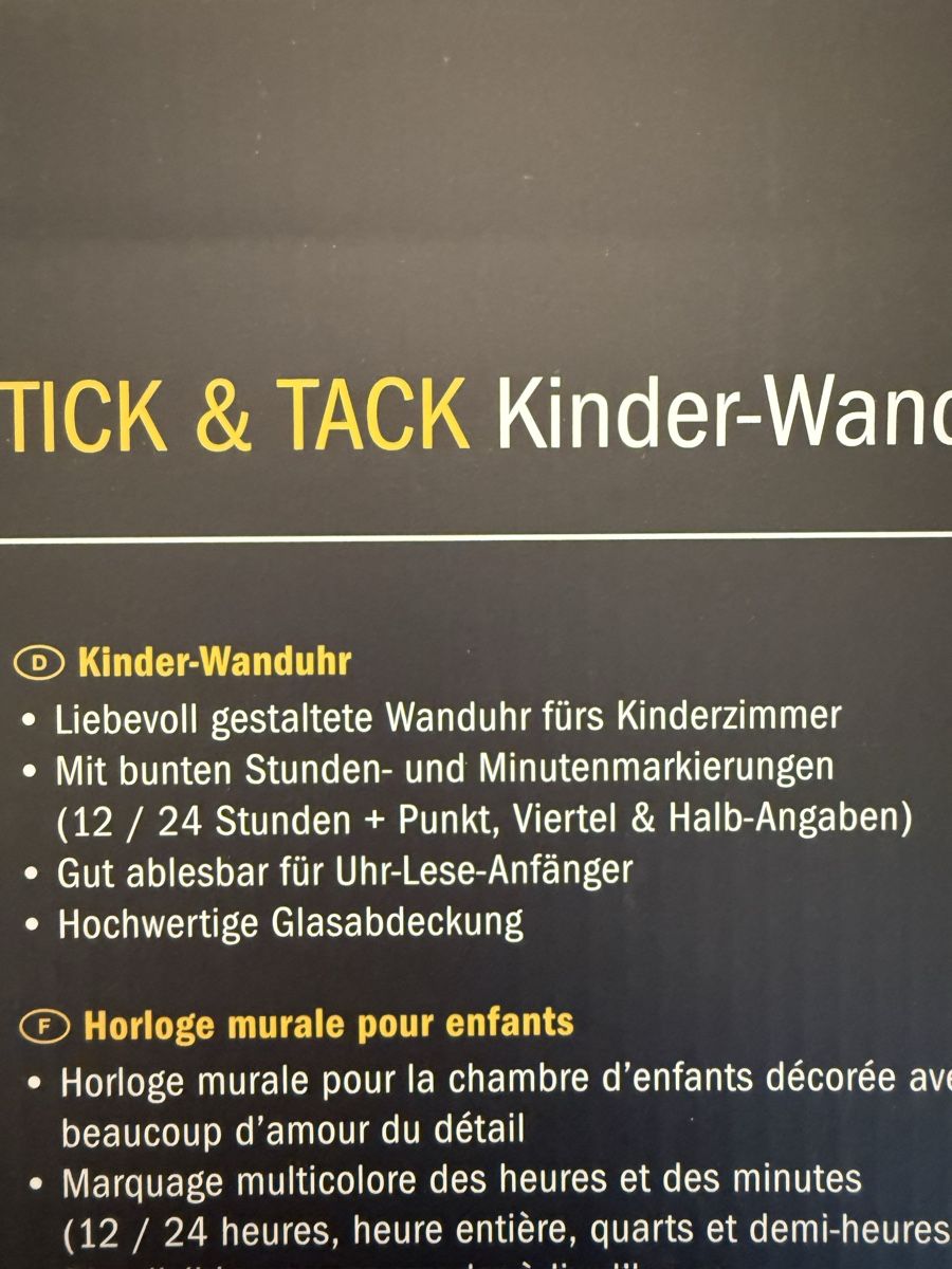 Uhren: Kinder Wanduhr – Neu und originalverpackt aus Matten b.Interlaken von steffi020 3