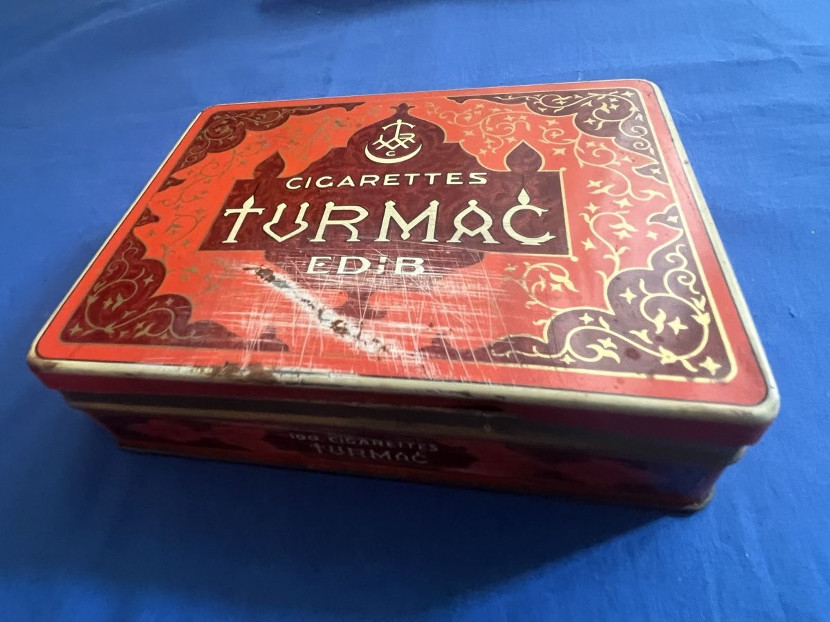 Behälter & Ähnliches: Blechdose Zigaretten Turmac 100 Stück alt gebraucht – Gebraucht aus Romanshorn von Apfelschuss