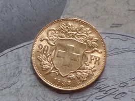 Gold vreneli 20 Fr. 1935 (((B)))  Très RARE