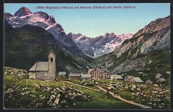 Cartes postales: Meglisalp, Ortsansicht mit Altmann und S – D'occasion à Berlin par bartko-reher