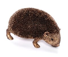 Igel Figur 16,5 x 8,5 x 9 cm aus Kunstharz & Bronze Skulptur