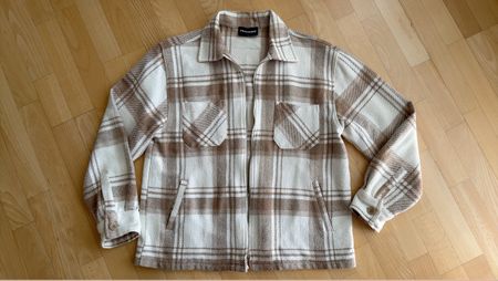 Hemdjacke Pegador kariert beige weiss Gr.L