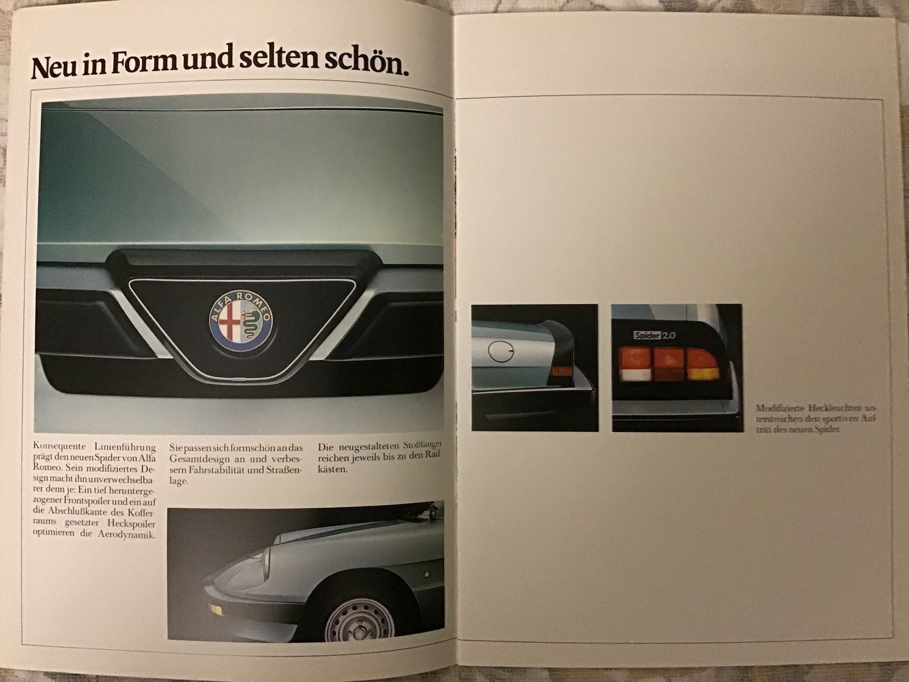 Alfa Romeo Dokumente: Alfa Spider Verkaufsprospekt 24 S. 1983 – Gebraucht aus Scherzingen von Starseller62 2