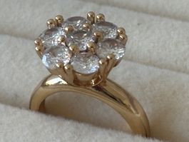 Luxus Elegante Gr: 16/6 Ring Gold Farbe