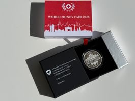World Money Fair 2026 Silbermünze Swissmint, OVP Top!