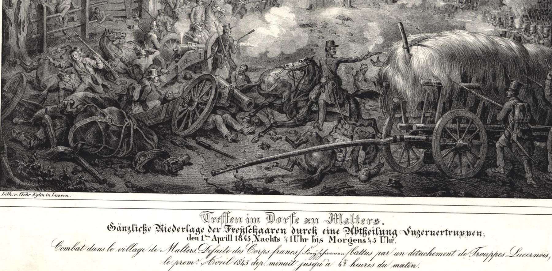 Incisioni: Malters Lithographie von Eglin selten – Usato da Rafz venduto da Helvet32 1