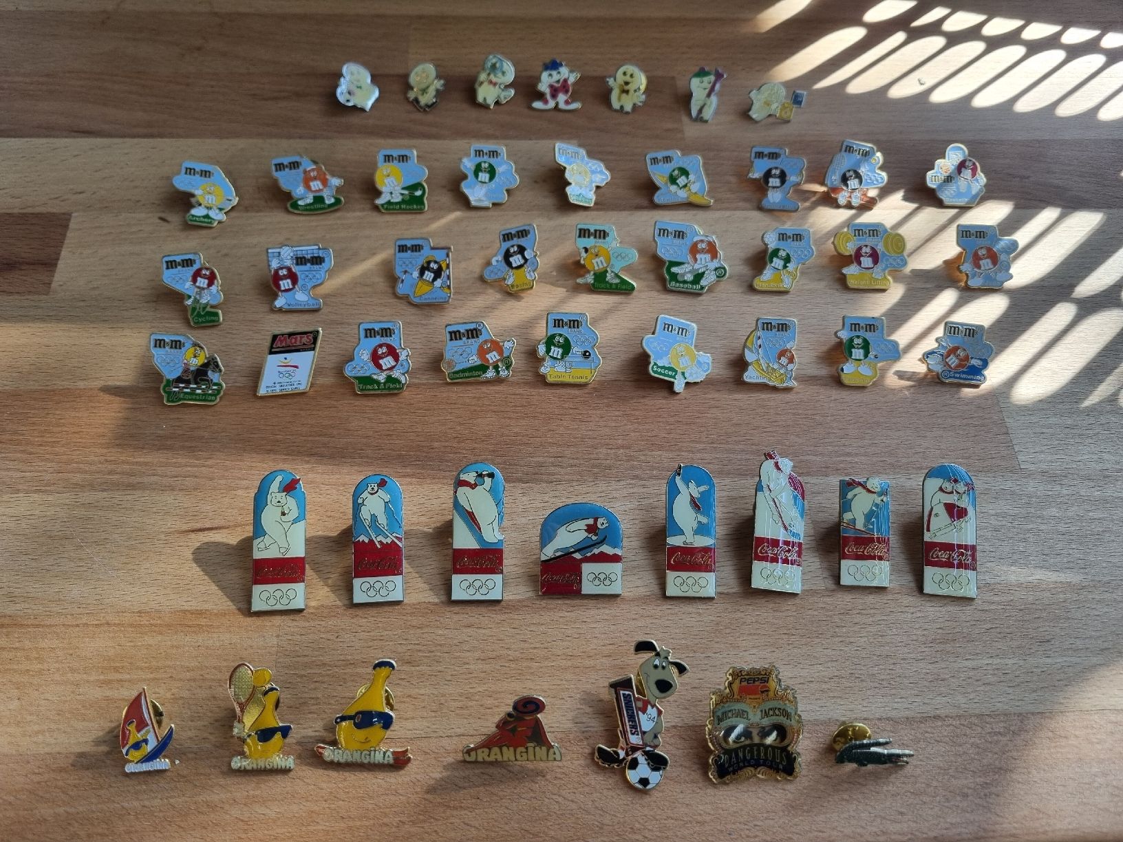 Placchette & Badge: Pinsammlung M&m Coca-Cola Olympiaden  – Usato da Zurzach venduto da Poloniusgold
