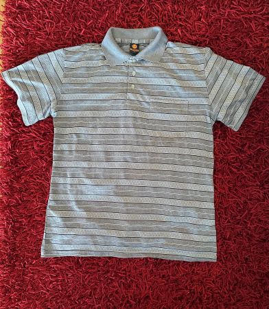 Poloshirt Gr. L, grau mit Muster, einmal getragen, wie neu