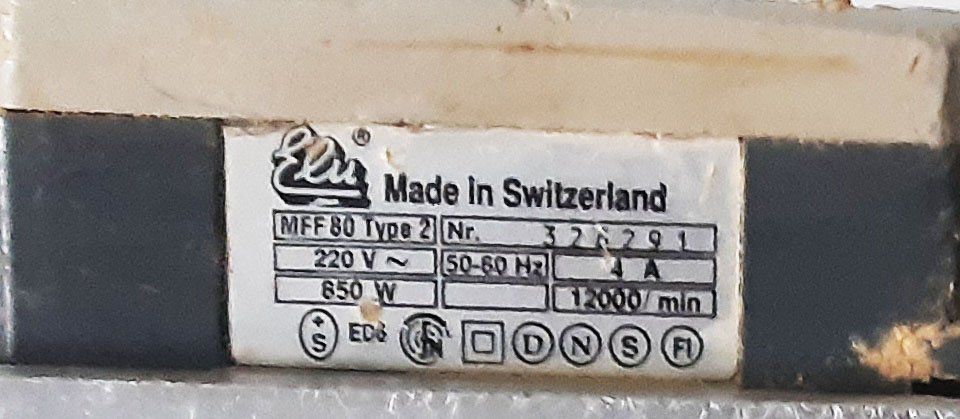 Elu Tutte le macchine: ELU MFF-80 PROFI ELEKTROHOBEL - HANDHOBEL – Usato da Mettendorf TG venduto da Ricardo-Bazar 3