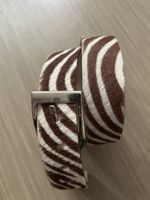 LA CINTURA Ledergürtel, XL, Zebra Optik, Made in Italy