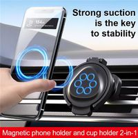2 IN 1: GETRÄNKEHALTER UND MAGNETISCHE SMARTPHONEHALTERUNG