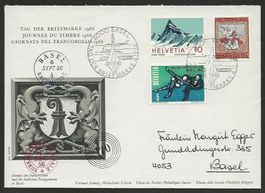 1966 Originalbrief Tag der Briefmarke von Basel