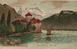 Schloss Chillon, Werbekarte Confiture de Lenzbourg, 1903