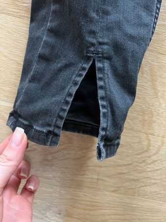 Jeans Hose Schwarz 36 xs s Oui schlitz skinny gerades bein