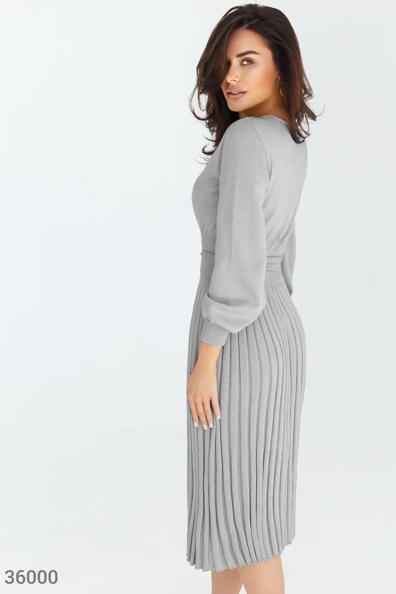 Vestiti: Gray Dress With Pleated Skirt – Nuovo e nell'imballaggio originale da Zürich venduto da Ms.Me-Fashion 2