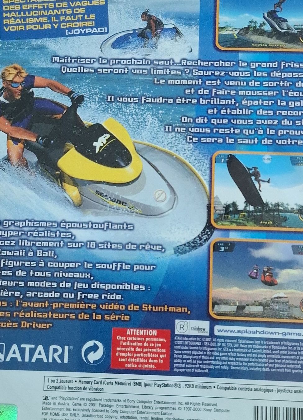 Sony Giochi: Jeu PlayStation 2 Splashdown Atari – Usato da Fiaugères venduto da Fiaugeres1609 1
