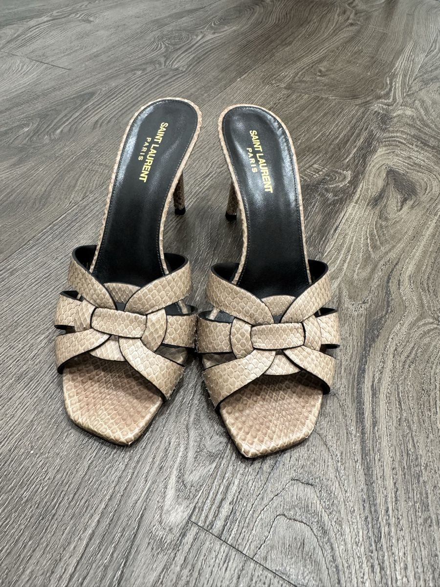 Saint Laurent Scarpe da donna: Saint Laurent Tribute Mules, size 41, Python leather – Usato da Thonex venduto da Lux_brands01 2