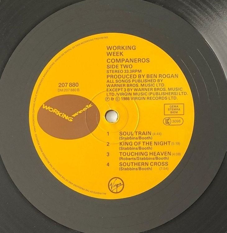 Schallplatten: Working Week, Compañeros (Contemporary Jazz) – Gebraucht aus Flums von Empe1 5
