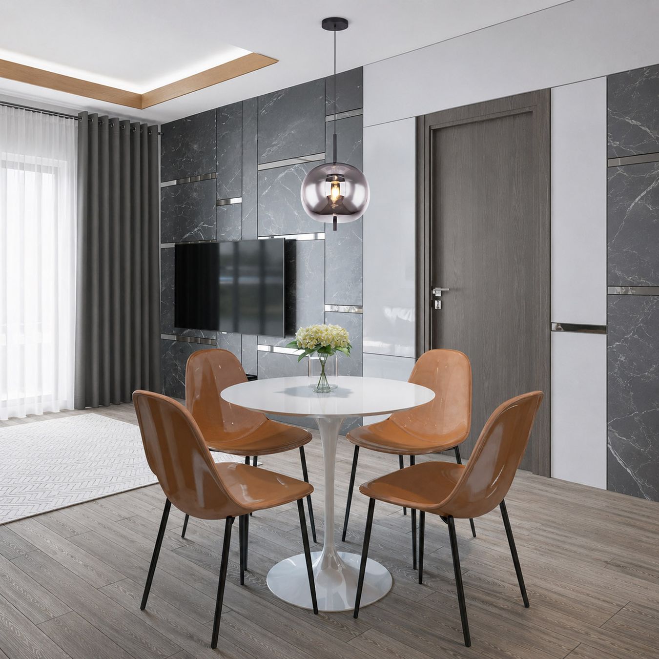 Lampadari & plafoniere: Pendelleuchte, Glas, Schwarz, 30 cm Ø – Nuovo (secondo la descrizione) da Kreuzlingen venduto da Smart-Light 1