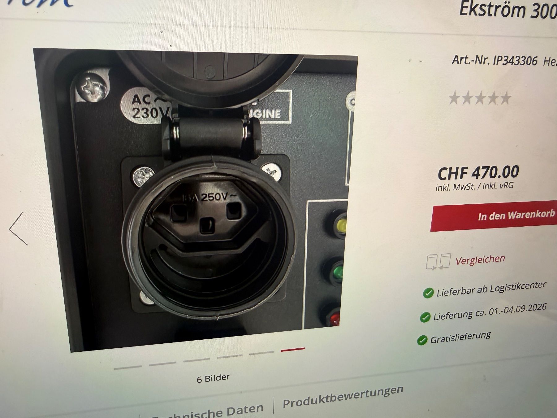 Ekström Stromgeneratoren: Neu Orginalverpackter Stromgenerator Ekström 3000i Inverter – Neu (gemäss Beschreibung) aus Widnau von moser-konzept. 2